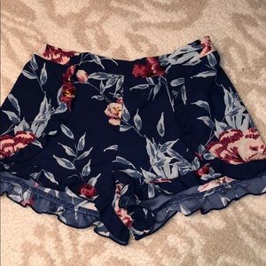 Floral Ruffle Shorts, Cute Shorts